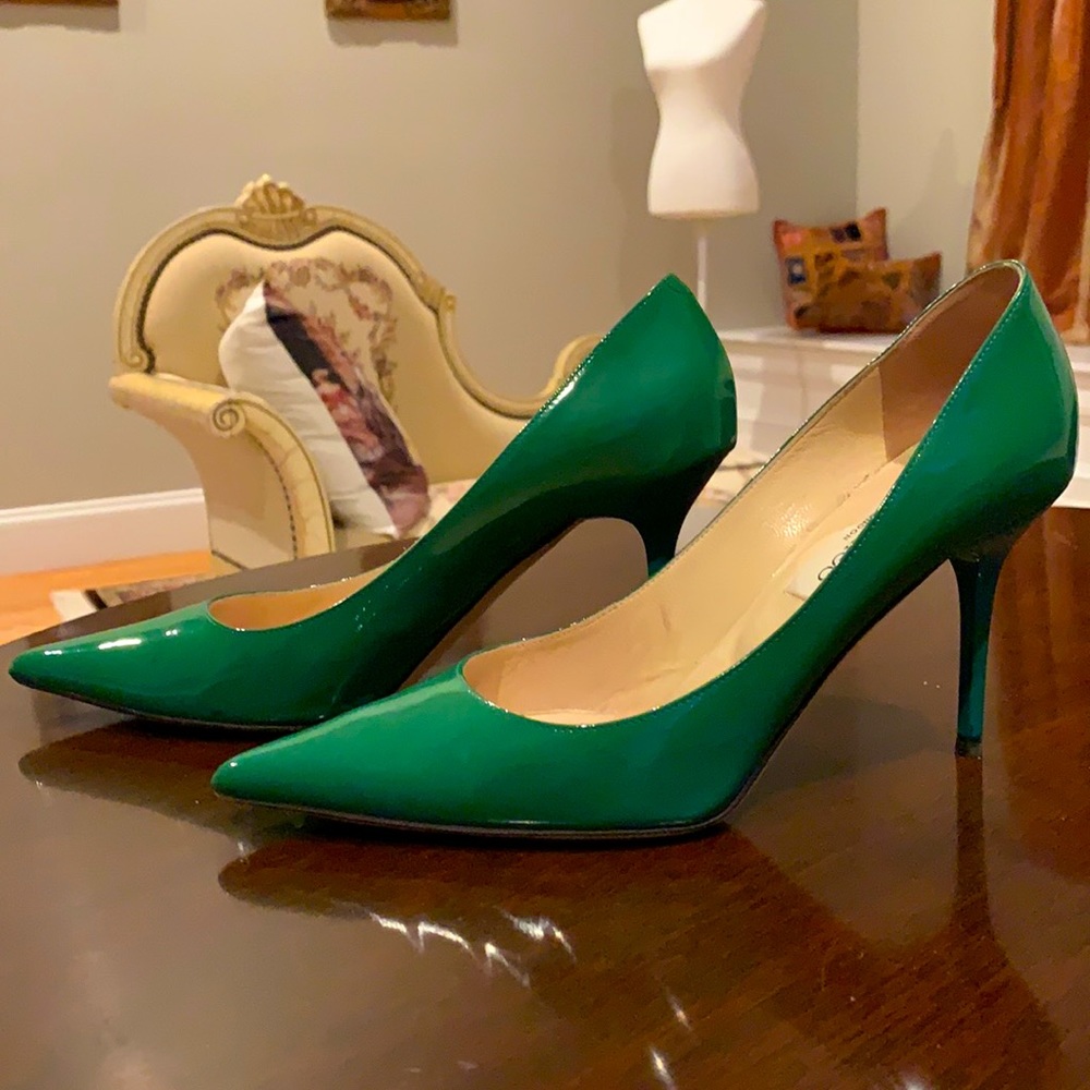 Jimmy Choo brilliant green pumps. Size 38.5 IT.